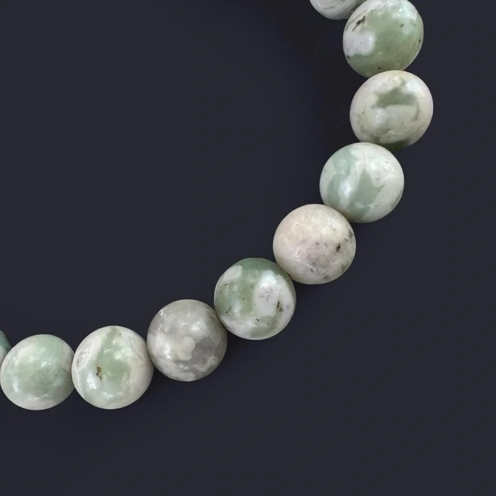 Peace Jade Gemstone Bead Bracelet 8mm